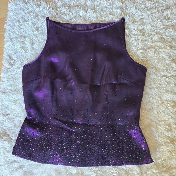 ALEX EVENINGS Women's Two Piece Set Violet Purple Sz 10P Embellished Gothic Y2k - Picture 5 of 13